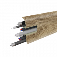 Напольный пластиковый плинтус 58 мм Birch 2110 Рига (58х2200 мм)