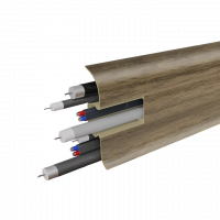 Напольный пластиковый плинтус 58 мм Birch 2116 Варшава (58х2200 мм)