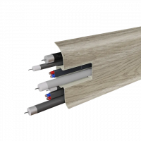 Напольный пластиковый плинтус 58 мм Birch 2111 Самара (58х2200 мм)